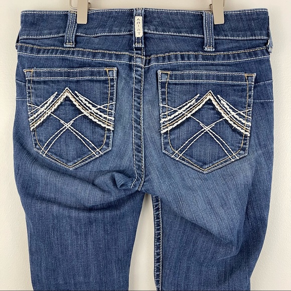 ARIAT Womens R.E.A.L Mid Rise Icon Stackable Straight Leg Skinny Jeans - Picture 7 of 11